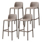 Modern Bar-stool Plastic Counter Bar Stool for Kitchen Bar with Plastic Legs Sand 4 Piece Set Bar Stool(30"H) Clearhalo 'Bar Furniture' 'Bar Stools' 'bar_stools' 'furn' 'furn_bar_stools' 'Furniture' 'furniture_bar_stools' 'Kitchen & Dining Furniture' 4782095