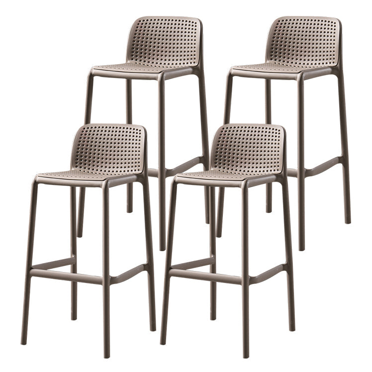 Modern Bar-stool Plastic Counter Bar Stool for Kitchen Bar with Plastic Legs Sand 4 Piece Set Bar Stool(30"H) Clearhalo 'Bar Furniture' 'Bar Stools' 'bar_stools' 'furn' 'furn_bar_stools' 'Furniture' 'furniture_bar_stools' 'Kitchen & Dining Furniture' 4782095