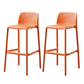 Modern Bar-stool Plastic Counter Bar Stool for Kitchen Bar with Plastic Legs Orange 2 Piece Set Bar Stool(30"H) Clearhalo 'Bar Furniture' 'Bar Stools' 'bar_stools' 'furn' 'furn_bar_stools' 'Furniture' 'furniture_bar_stools' 'Kitchen & Dining Furniture' 4782097