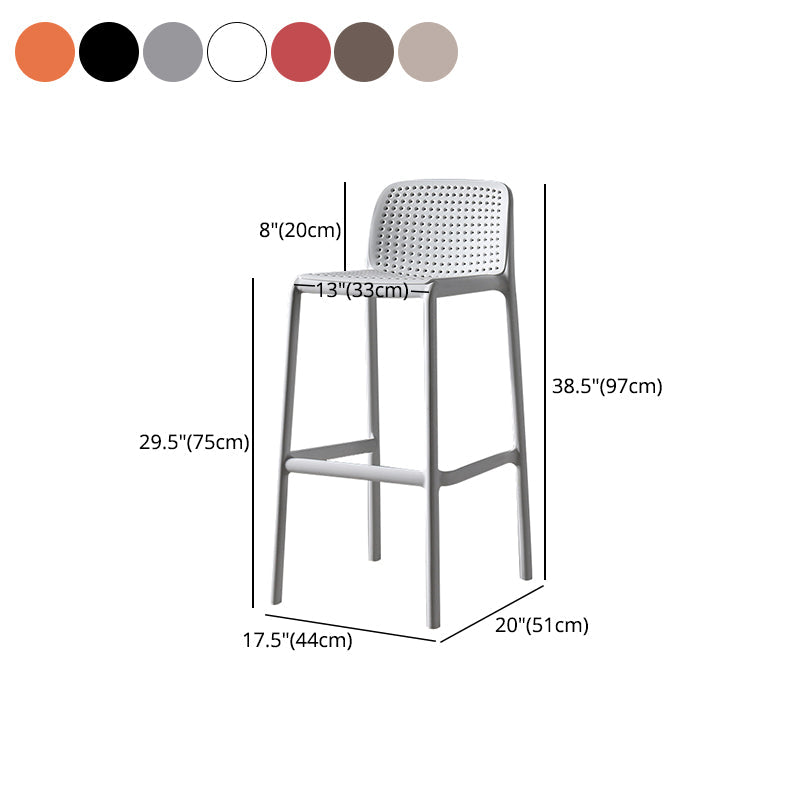 Modern Bar-stool Plastic Counter Bar Stool for Kitchen Bar with Plastic Legs Clearhalo 'Bar Furniture' 'Bar Stools' 'bar_stools' 'furn' 'furn_bar_stools' 'Furniture' 'furniture_bar_stools' 'Kitchen & Dining Furniture' 4782099