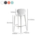 Modern Bar-stool Plastic Counter Bar Stool for Kitchen Bar with Plastic Legs Clearhalo 'Bar Furniture' 'Bar Stools' 'bar_stools' 'furn' 'furn_bar_stools' 'Furniture' 'furniture_bar_stools' 'Kitchen & Dining Furniture' 4782101