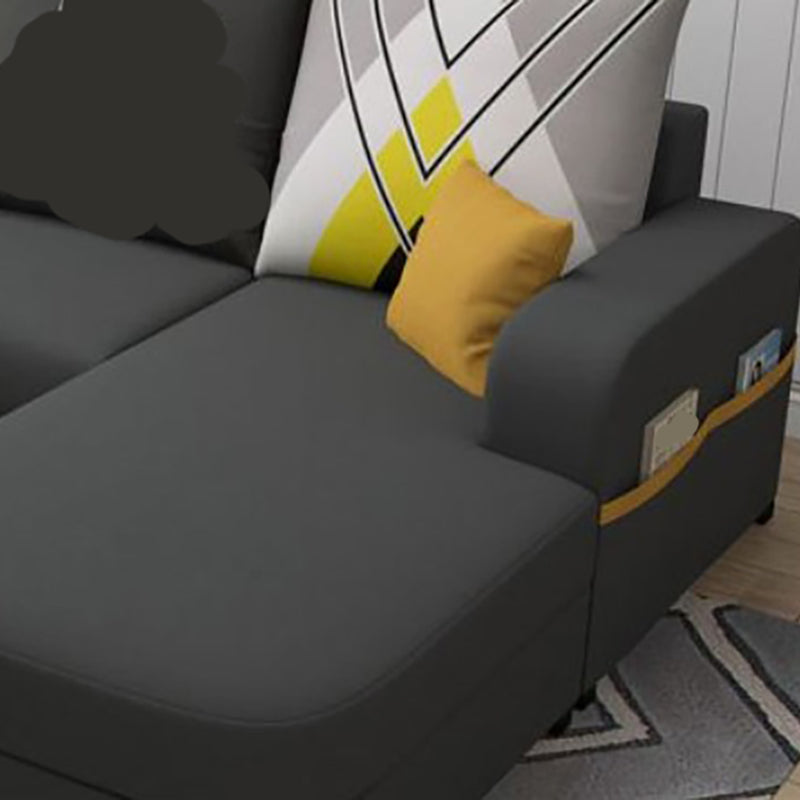 110.24"D x 62.99"W x 33.86"H Casual Removable Cushions Sectionals,Square Arm Clearhalo 'furn' 'furn_sectionals' 'Furniture' 'furniture_sectionals' 'kitchen' 'kitchen_sectionals' 'Living Room Furniture' 'Sectionals' 4785057