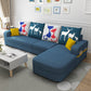 110.24"D x 62.99"W x 33.86"H Casual Removable Cushions Sectionals,Square Arm Dark Blue Cotton Blend Clearhalo 'furn' 'furn_sectionals' 'Furniture' 'furniture_sectionals' 'kitchen' 'kitchen_sectionals' 'Living Room Furniture' 'Sectionals' 4785061