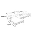 Modern Cream Genuine Leather Pillow Top Arm Sofa/Sectional for Living Room Clearhalo 'furn' 'furn_sectionals' 'Furniture' 'furniture_sectionals' 'kitchen' 'kitchen_sectionals' 'Living Room Furniture' 'Sectionals' 4785083