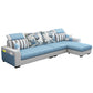 106.3"D x 57"W x 35.43"H Square Arm Sectionals, Modern High Back Sofa with Storage Light Blue Clearhalo 'furn' 'furn_sectionals' 'Furniture' 'furniture_sectionals' 'kitchen' 'kitchen_sectionals' 'Living Room Furniture' 'Sectionals' 4785134