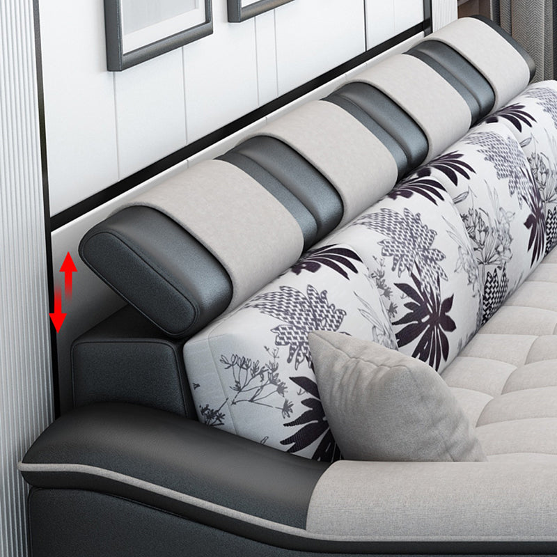 106.3"D x 57"W x 35.43"H Sloped Arm Sectionals, Modern High Back Sofa with Storage Clearhalo 'furn' 'furn_sectionals' 'Furniture' 'furniture_sectionals' 'kitchen' 'kitchen_sectionals' 'Living Room Furniture' 'Sectionals' 4785173