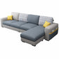 110.24"D x 59.1"W x 37.4"H Pillow Top Arm Sectionals, Modern High Back Sofa with Storage Light Gray-White Faux Leather Clearhalo 'furn' 'furn_sectionals' 'Furniture' 'furniture_sectionals' 'kitchen' 'kitchen_sectionals' 'Living Room Furniture' 'Sectionals' 4785198