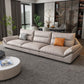 Flared Arm Beige Sectional Sofa with Chaise Pillowed Back Cushions Couch Sectional 102"L x 33.5"W x 35"H Latex Clearhalo 'furn' 'furn_sectionals' 'Furniture' 'furniture_sectionals' 'kitchen' 'kitchen_sectionals' 'Living Room Furniture' 'Sectionals' 4785202