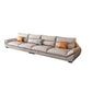 Flared Arm Beige Sectional Sofa with Chaise Pillowed Back Cushions Couch Sectional 130"L x 33.5"W x 35"H Clearhalo 'furn' 'furn_sectionals' 'Furniture' 'furniture_sectionals' 'kitchen' 'kitchen_sectionals' 'Living Room Furniture' 'Sectionals' 4785218