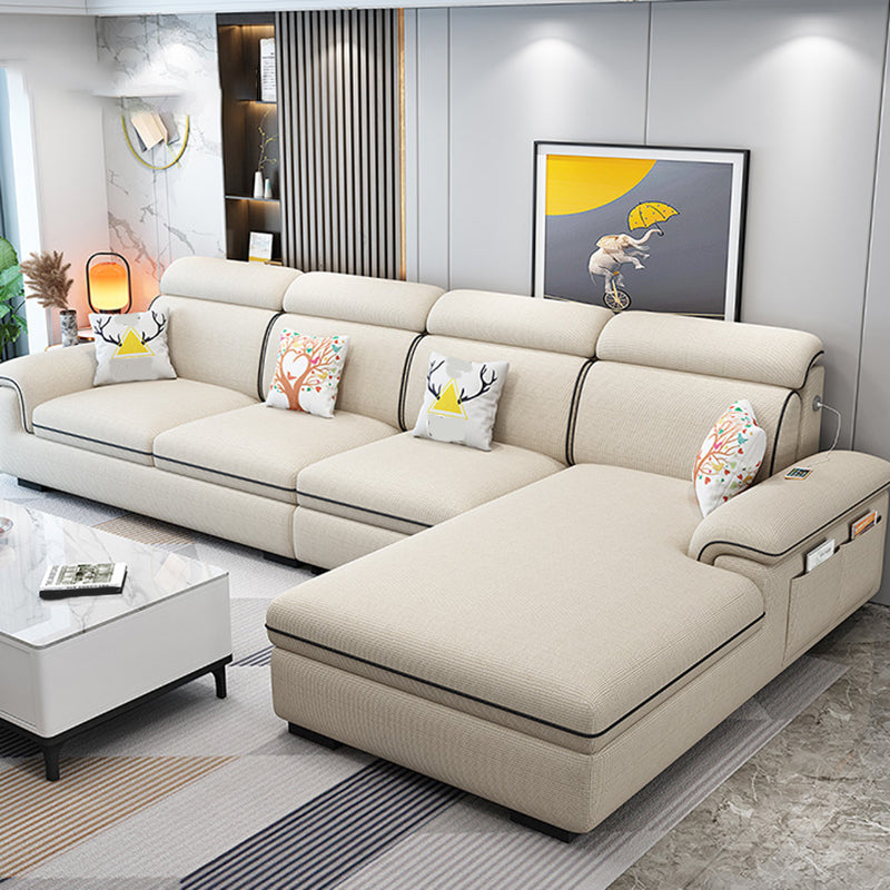 125.98"D x 70.87"W x 35.43"H Pillow Top Arm Sectionals, Modern High Back Sofa with Storage Clearhalo 'furn' 'furn_sectionals' 'Furniture' 'furniture_sectionals' 'kitchen' 'kitchen_sectionals' 'Living Room Furniture' 'Sectionals' 4785238