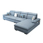 125.98"D x 70.87"W x 35.43"H Pillow Top Arm Sectionals, Modern High Back Sofa with Storage Light Blue Cotton Blend Clearhalo 'furn' 'furn_sectionals' 'Furniture' 'furniture_sectionals' 'kitchen' 'kitchen_sectionals' 'Living Room Furniture' 'Sectionals' 4785243