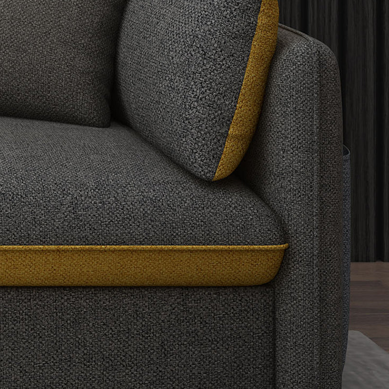 Modern Pillow Top Arm Sectional with Removable Cushions for Living Room Clearhalo 'furn' 'furn_sectionals' 'Furniture' 'furniture_sectionals' 'kitchen' 'kitchen_sectionals' 'Living Room Furniture' 'Sectionals' 4785309