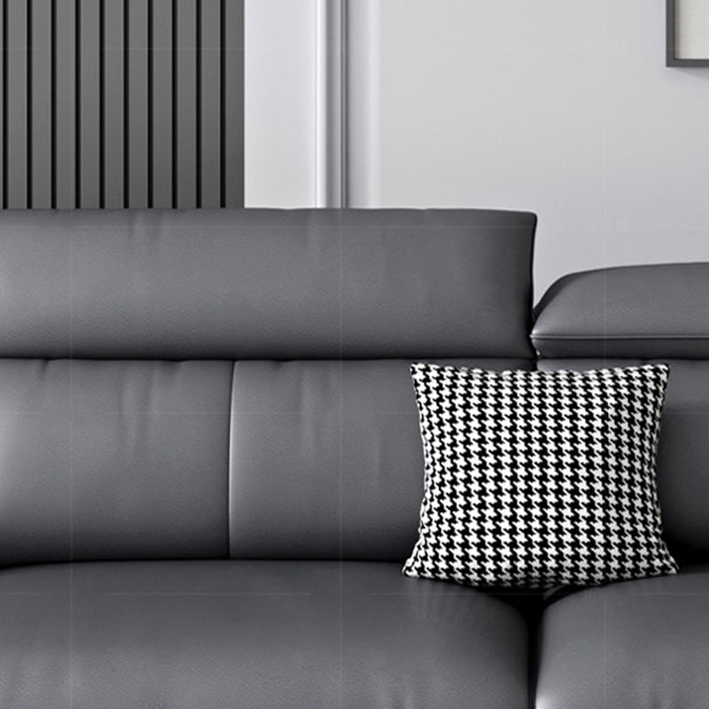 Dark Gray Modern Pillow Top Arm Sectional with Removable Cushions for Living Room Clearhalo 'furn' 'furn_sectionals' 'Furniture' 'furniture_sectionals' 'kitchen' 'kitchen_sectionals' 'Living Room Furniture' 'Sectionals' 4785339