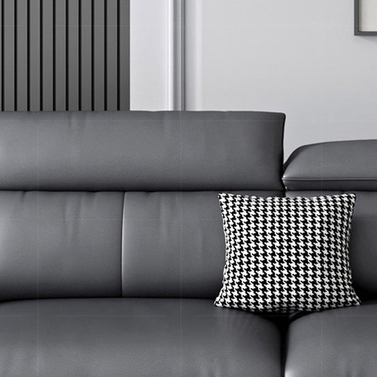 Dark Gray Modern Pillow Top Arm Sectional with Removable Cushions for Living Room Clearhalo 'furn' 'furn_sectionals' 'Furniture' 'furniture_sectionals' 'kitchen' 'kitchen_sectionals' 'Living Room Furniture' 'Sectionals' 4785339