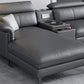 Dark Gray Modern Pillow Top Arm Sectional with Removable Cushions for Living Room Clearhalo 'furn' 'furn_sectionals' 'Furniture' 'furniture_sectionals' 'kitchen' 'kitchen_sectionals' 'Living Room Furniture' 'Sectionals' 4785340