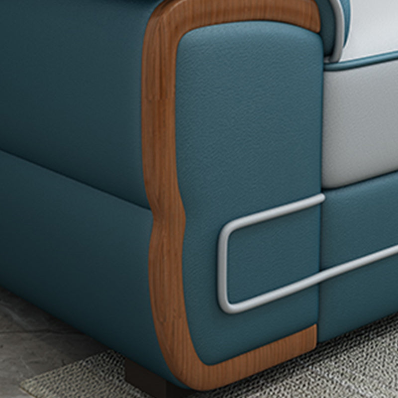 Pillow Top Arm 158.26" D x 70.86" W x 31.49" H Sectionals with Adjustable Bolster Pillows Clearhalo 'furn' 'furn_sectionals' 'Furniture' 'furniture_sectionals' 'kitchen' 'kitchen_sectionals' 'Living Room Furniture' 'Sectionals' 4785360