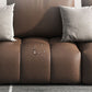 American Traditional Faux Square Arm Sectionals 37.4"High Leather Cushions Sofa,Dark Brown Clearhalo 'furn' 'furn_sectionals' 'Furniture' 'furniture_sectionals' 'kitchen' 'kitchen_sectionals' 'Living Room Furniture' 'Sectionals' 4785394