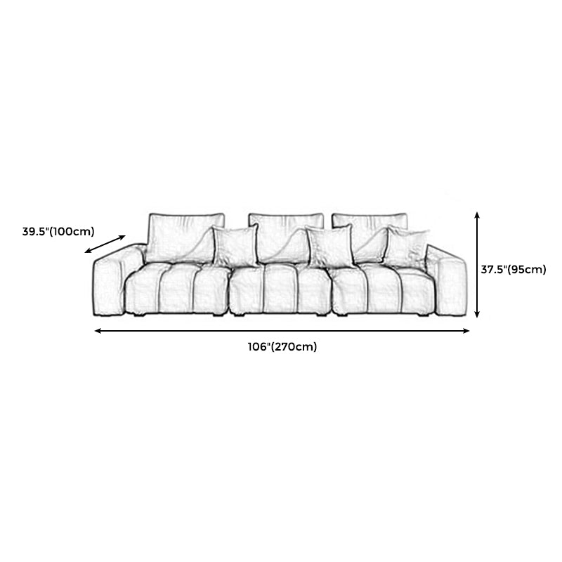 American Traditional Faux Square Arm Sectionals 37.4"High Leather Cushions Sofa,Dark Brown Clearhalo 'furn' 'furn_sectionals' 'Furniture' 'furniture_sectionals' 'kitchen' 'kitchen_sectionals' 'Living Room Furniture' 'Sectionals' 4785400