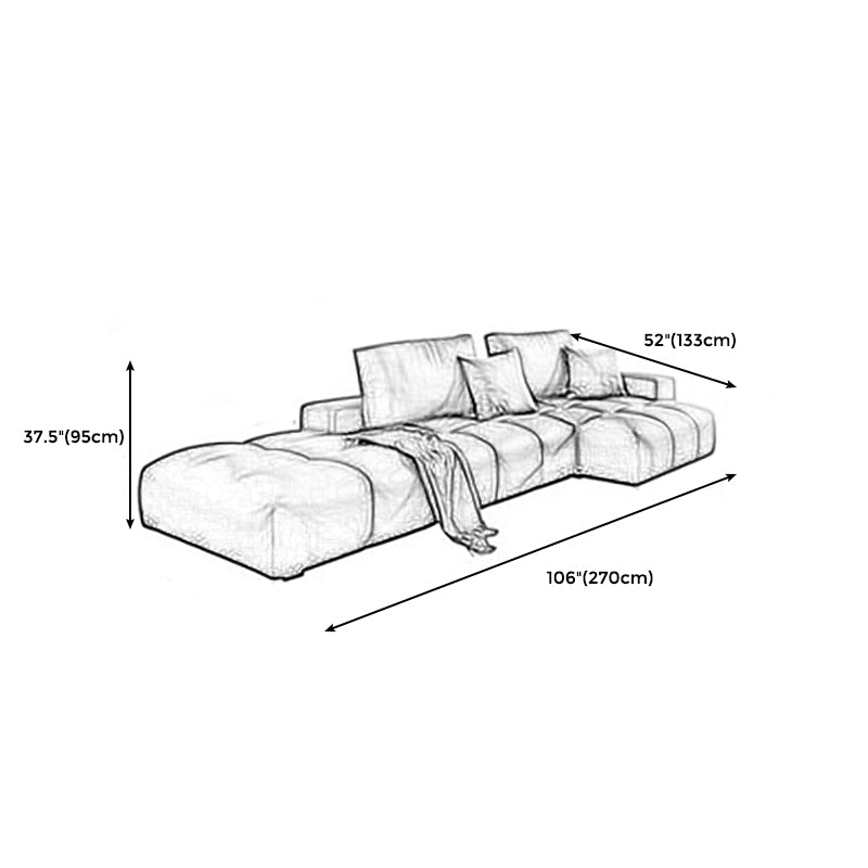 American Traditional Faux Square Arm Sectionals 37.4"High Leather Cushions Sofa,Dark Brown Clearhalo 'furn' 'furn_sectionals' 'Furniture' 'furniture_sectionals' 'kitchen' 'kitchen_sectionals' 'Living Room Furniture' 'Sectionals' 4785404
