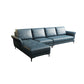 Azure Cushion Back Modern Living Room L-Shape Stationary Sofa & Chaise 130"L x 66"W x 35"H Faux Leather Clearhalo 'furn' 'furn_sectionals' 'Furniture' 'furniture_sectionals' 'kitchen' 'kitchen_sectionals' 'Living Room Furniture' 'Sectionals' 4785405