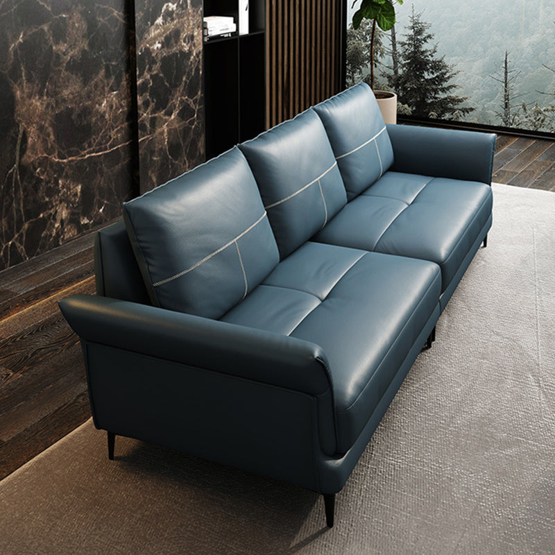 Azure Cushion Back Modern Living Room L-Shape Stationary Sofa & Chaise Clearhalo 'furn' 'furn_sectionals' 'Furniture' 'furniture_sectionals' 'kitchen' 'kitchen_sectionals' 'Living Room Furniture' 'Sectionals' 4785408