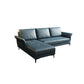 Azure Cushion Back Modern Living Room L-Shape Stationary Sofa & Chaise 100"L x 66"W x 35"H Faux Leather Clearhalo 'furn' 'furn_sectionals' 'Furniture' 'furniture_sectionals' 'kitchen' 'kitchen_sectionals' 'Living Room Furniture' 'Sectionals' 4785413
