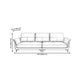 Azure Cushion Back Modern Living Room L-Shape Stationary Sofa & Chaise Clearhalo 'furn' 'furn_sectionals' 'Furniture' 'furniture_sectionals' 'kitchen' 'kitchen_sectionals' 'Living Room Furniture' 'Sectionals' 4785422