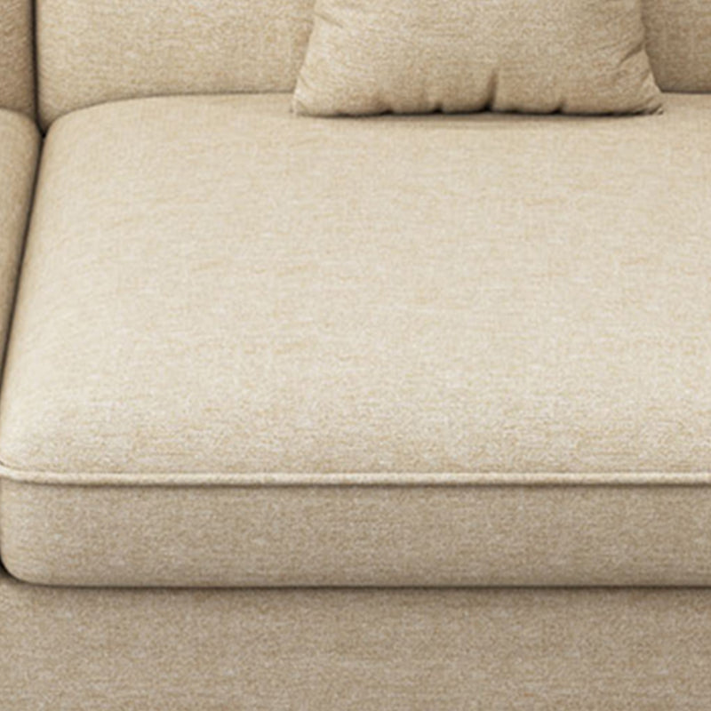 Modern Reversible Chaise 137" Sectionals with Pillows Flared Arm for Living Room Clearhalo 'furn' 'furn_sectionals' 'Furniture' 'furniture_sectionals' 'kitchen' 'kitchen_sectionals' 'Living Room Furniture' 'Sectionals' 4785480