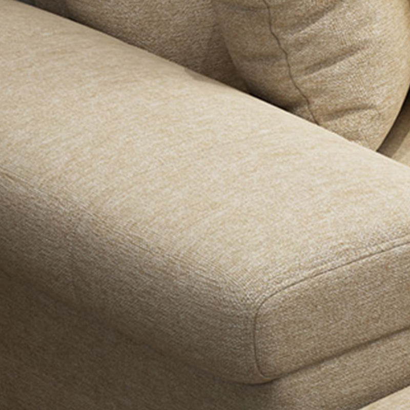 Modern Reversible Chaise 137" Sectionals with Pillows Flared Arm for Living Room Clearhalo 'furn' 'furn_sectionals' 'Furniture' 'furniture_sectionals' 'kitchen' 'kitchen_sectionals' 'Living Room Furniture' 'Sectionals' 4785481