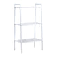 3/4-Shelf Contemporary Vertical Ladder Bookshelf steel Open Bookshelf for Home 24"L x 14"W x 43"H White Clearhalo 'Bookcases' 'furn' 'furn_bookcases' 'Furniture' 'furniture_bookcases' 'kitchen' 'kitchen_bookcases' 'Living Room Furniture' 'Office Furniture' 4789032