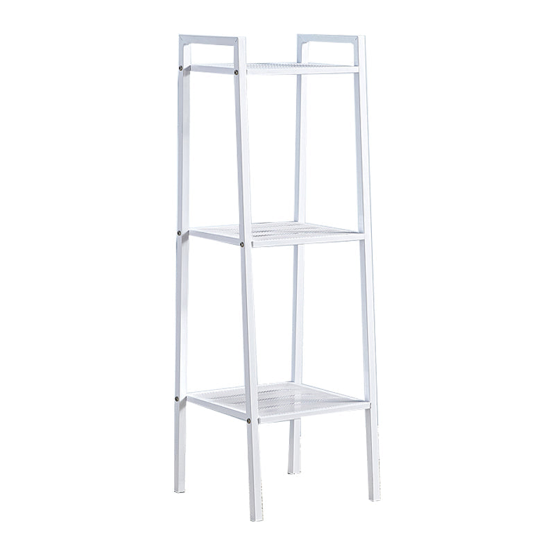 3/4-Shelf Contemporary Vertical Ladder Bookshelf steel Open Bookshelf for Home 13.8"L x 13.8"W x 43.3"H White Clearhalo 'Bookcases' 'furn' 'furn_bookcases' 'Furniture' 'furniture_bookcases' 'kitchen' 'kitchen_bookcases' 'Living Room Furniture' 'Office Furniture' 4789039