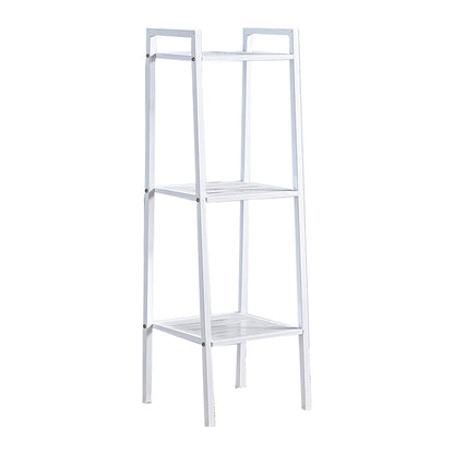 3/4-Shelf Contemporary Vertical Ladder Bookshelf steel Open Bookshelf for Home 13.8"L x 13.8"W x 43.3"H White Clearhalo 'Bookcases' 'furn' 'furn_bookcases' 'Furniture' 'furniture_bookcases' 'kitchen' 'kitchen_bookcases' 'Living Room Furniture' 'Office Furniture' 4789039