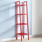 3/4-Shelf Contemporary Vertical Ladder Bookshelf steel Open Bookshelf for Home 14"L x 14"W x 58"H Red Clearhalo 'Bookcases' 'furn' 'furn_bookcases' 'Furniture' 'furniture_bookcases' 'kitchen' 'kitchen_bookcases' 'Living Room Furniture' 'Office Furniture' 4789047