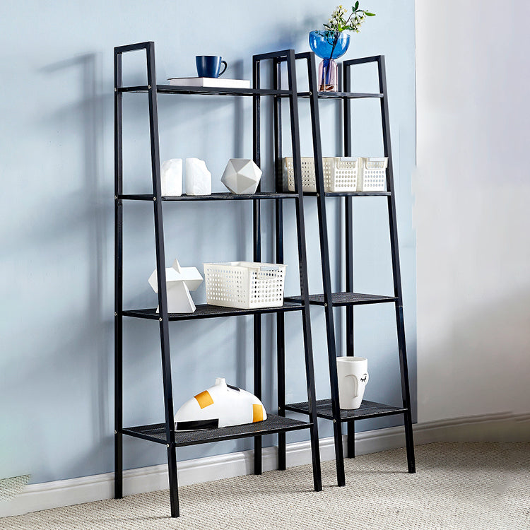 3/4-Shelf Contemporary Vertical Ladder Bookshelf steel Open Bookshelf for Home Clearhalo 'Bookcases' 'furn' 'furn_bookcases' 'Furniture' 'furniture_bookcases' 'kitchen' 'kitchen_bookcases' 'Living Room Furniture' 'Office Furniture' 4789050