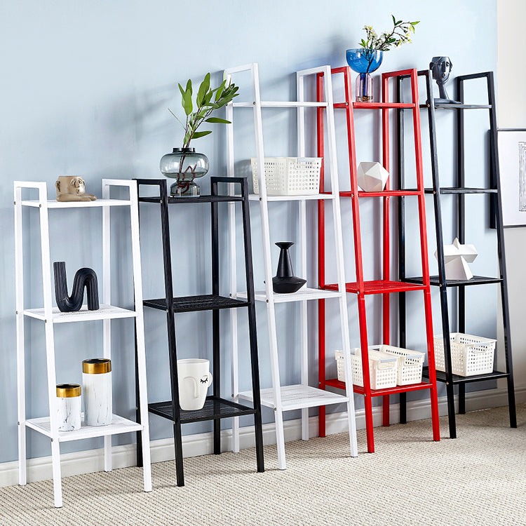 3/4-Shelf Contemporary Vertical Ladder Bookshelf steel Open Bookshelf for Home Clearhalo 'Bookcases' 'furn' 'furn_bookcases' 'Furniture' 'furniture_bookcases' 'kitchen' 'kitchen_bookcases' 'Living Room Furniture' 'Office Furniture' 4789051