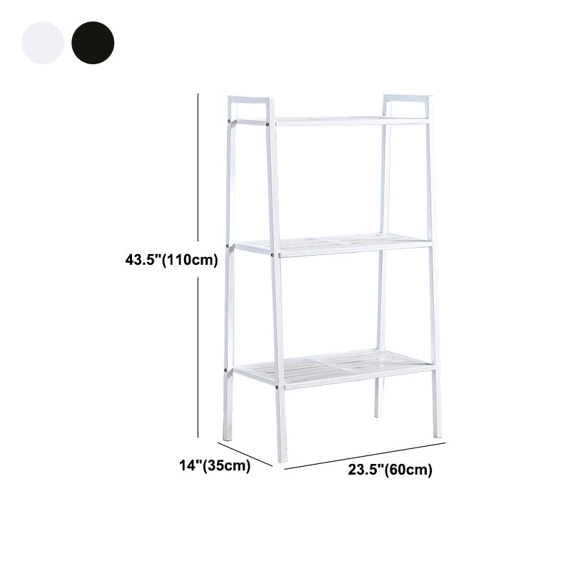 3/4-Shelf Contemporary Vertical Ladder Bookshelf steel Open Bookshelf for Home Clearhalo 'Bookcases' 'furn' 'furn_bookcases' 'Furniture' 'furniture_bookcases' 'kitchen' 'kitchen_bookcases' 'Living Room Furniture' 'Office Furniture' 4789054