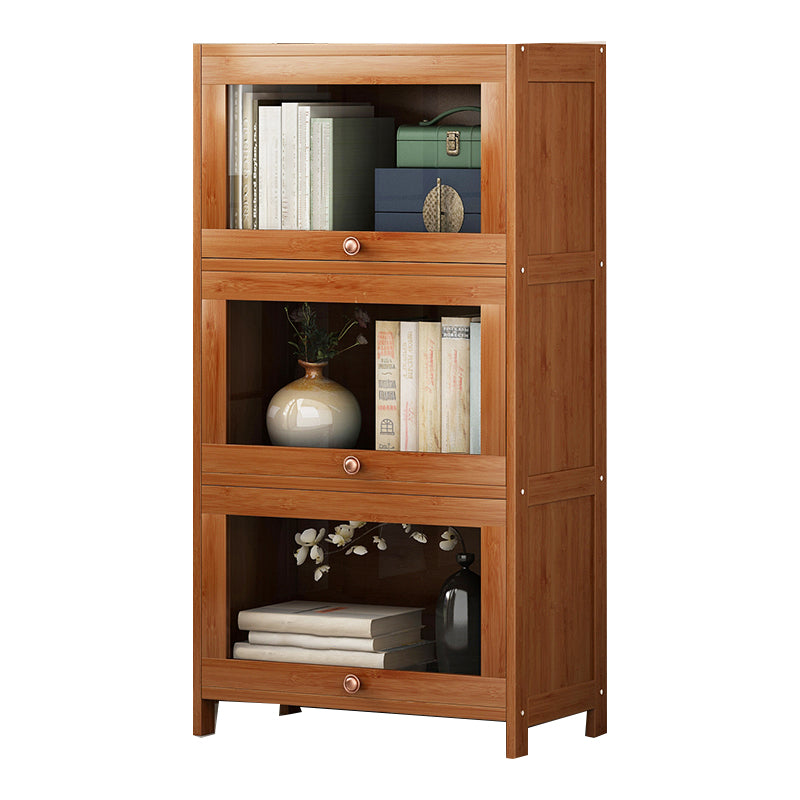Brown Modern Standard Bookcase Manufactured Wood Bookcase with Door for Home 23.6"L x 13"W x 41.7"H Clearhalo 'Bookcases' 'furn' 'furn_bookcases' 'Furniture' 'furniture_bookcases' 'kitchen' 'kitchen_bookcases' 'Living Room Furniture' 'Office Furniture' 4789069