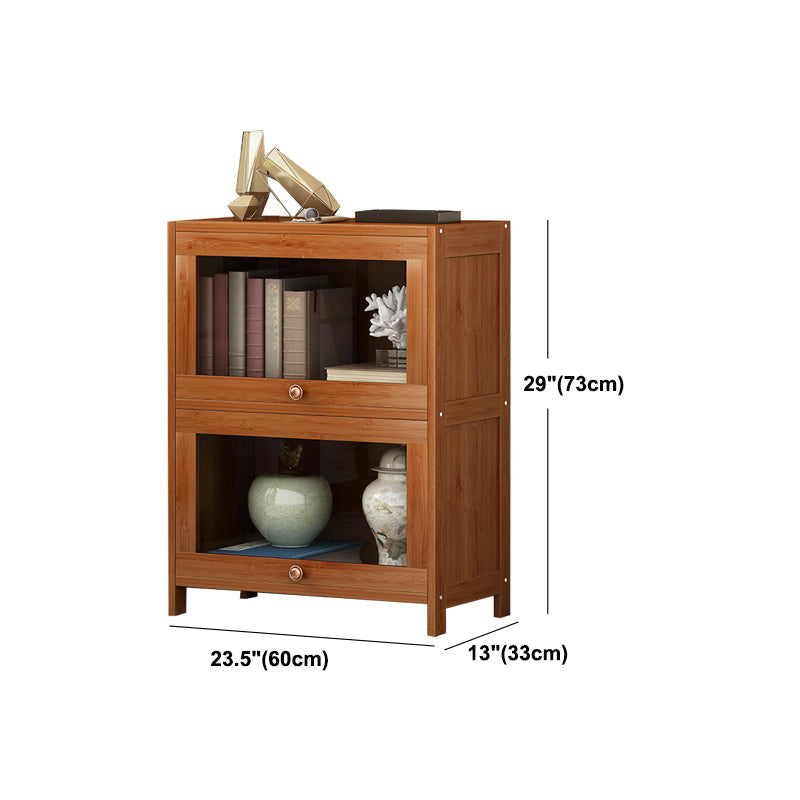 Brown Modern Standard Bookcase Manufactured Wood Bookcase with Door for Home Clearhalo 'Bookcases' 'furn' 'furn_bookcases' 'Furniture' 'furniture_bookcases' 'kitchen' 'kitchen_bookcases' 'Living Room Furniture' 'Office Furniture' 4789084