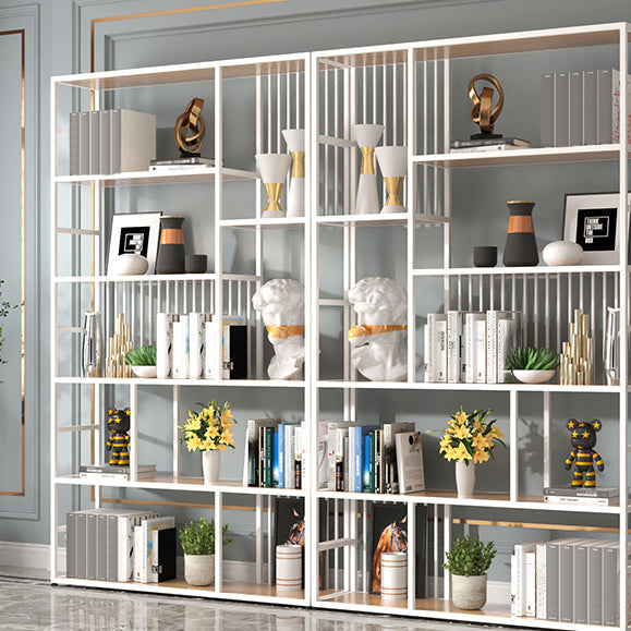 Manufactured Wood Shelf Etagere Bookshelf Modern Iron Frame Bookshelf for Office Clearhalo 'Bookcases' 'furn' 'furn_bookcases' 'Furniture' 'furniture_bookcases' 'kitchen' 'kitchen_bookcases' 'Living Room Furniture' 'Office Furniture' 4789101