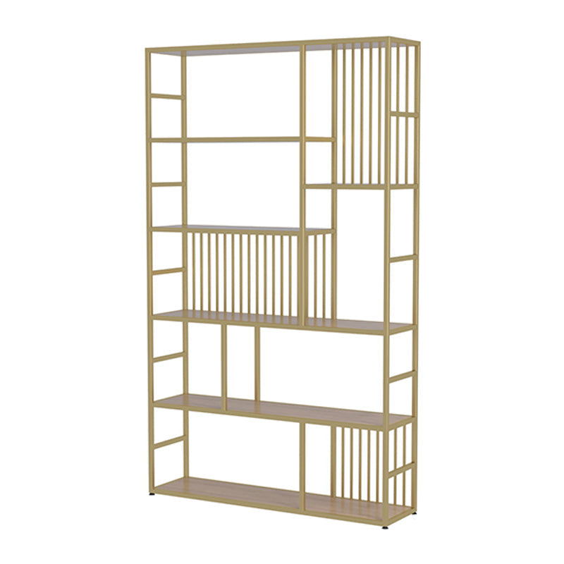 Manufactured Wood Shelf Etagere Bookshelf Modern Iron Frame Bookshelf for Office Clearhalo 'Bookcases' 'furn' 'furn_bookcases' 'Furniture' 'furniture_bookcases' 'kitchen' 'kitchen_bookcases' 'Living Room Furniture' 'Office Furniture' 4789104