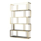 Modern Vertical Etagere Bookshelf Manufactured Wood Shelf Iron Frame Bookshelf 47.2"L x 11.8"W x 70.9"H Gold Clearhalo 'Bookcases' 'furn' 'furn_bookcases' 'Furniture' 'furniture_bookcases' 'kitchen' 'kitchen_bookcases' 'Living Room Furniture' 'Office Furniture' 4789135