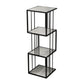 Modern Vertical Etagere Bookshelf Manufactured Wood Shelf Iron Frame Bookshelf 14"L x 14"W x 47"H Black Clearhalo 'Bookcases' 'furn' 'furn_bookcases' 'Furniture' 'furniture_bookcases' 'kitchen' 'kitchen_bookcases' 'Living Room Furniture' 'Office Furniture' 4789140