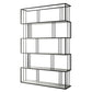 Modern Vertical Etagere Bookshelf Manufactured Wood Shelf Iron Frame Bookshelf 59.1"L x 11.8"W x 70.9"H Black Clearhalo 'Bookcases' 'furn' 'furn_bookcases' 'Furniture' 'furniture_bookcases' 'kitchen' 'kitchen_bookcases' 'Living Room Furniture' 'Office Furniture' 4789146