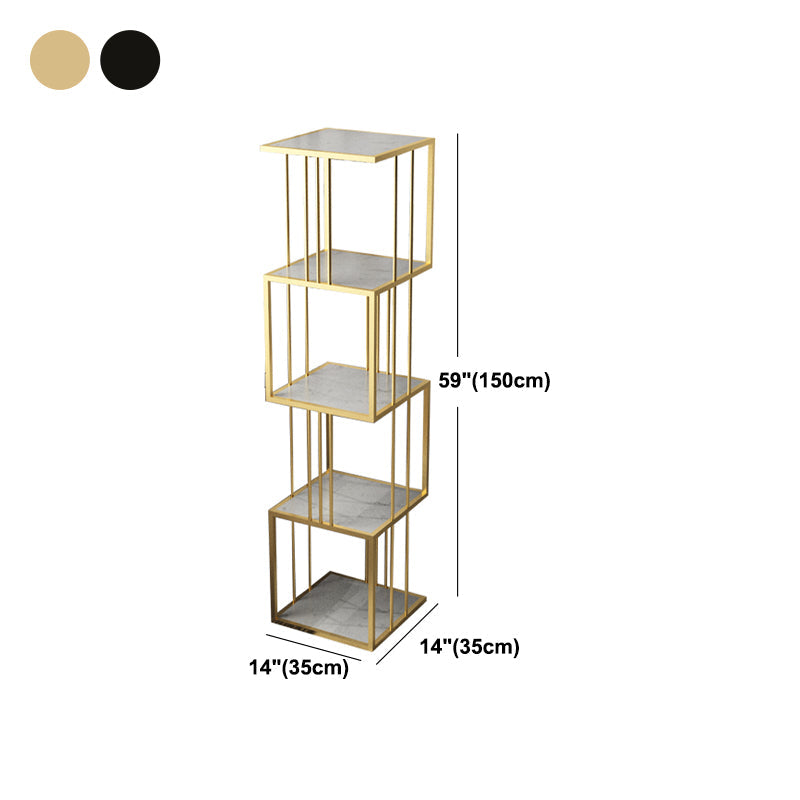 Modern Vertical Etagere Bookshelf Manufactured Wood Shelf Iron Frame Bookshelf Clearhalo 'Bookcases' 'furn' 'furn_bookcases' 'Furniture' 'furniture_bookcases' 'kitchen' 'kitchen_bookcases' 'Living Room Furniture' 'Office Furniture' 4789149