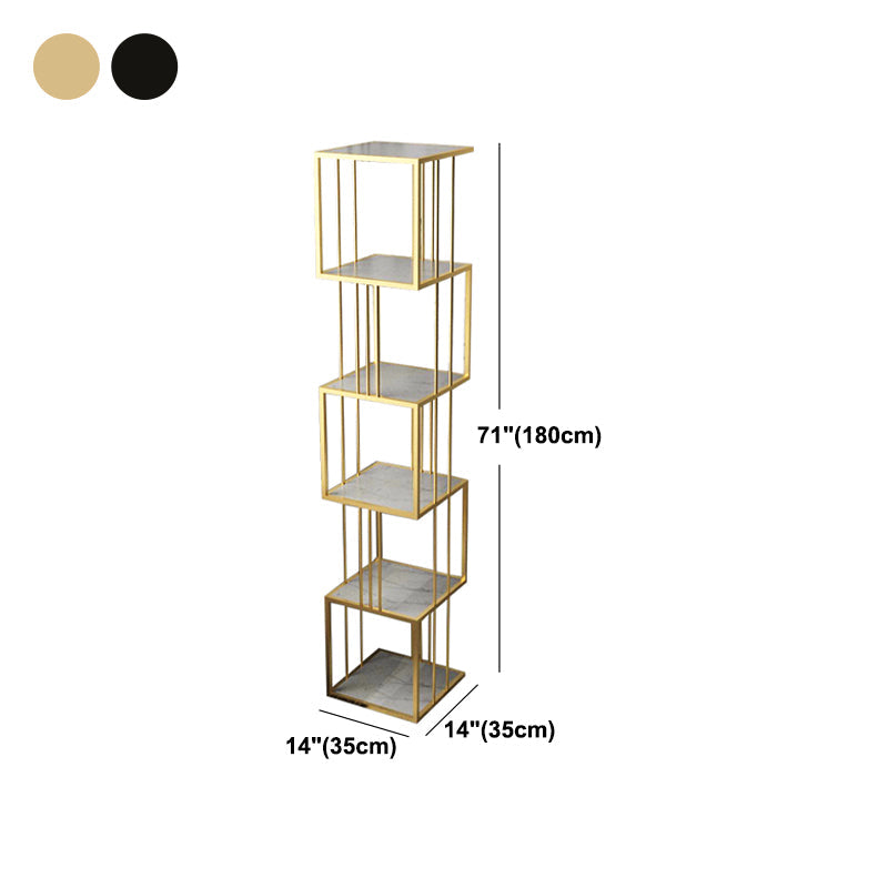 Modern Vertical Etagere Bookshelf Manufactured Wood Shelf Iron Frame Bookshelf Clearhalo 'Bookcases' 'furn' 'furn_bookcases' 'Furniture' 'furniture_bookcases' 'kitchen' 'kitchen_bookcases' 'Living Room Furniture' 'Office Furniture' 4789150
