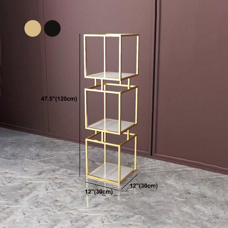 Modern Vertical Etagere Bookshelf Manufactured Wood Shelf Iron Frame Bookshelf Clearhalo 'Bookcases' 'furn' 'furn_bookcases' 'Furniture' 'furniture_bookcases' 'kitchen' 'kitchen_bookcases' 'Living Room Furniture' 'Office Furniture' 4789152