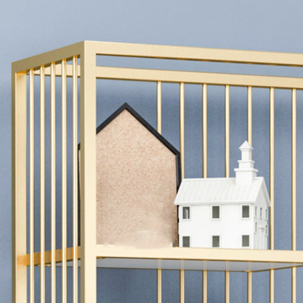 5-Shelf Modern Vertical Etagere Bookshelf Iron Frame Manufactured Wood Shelf Bookshelf Clearhalo 'Bookcases' 'furn' 'furn_bookcases' 'Furniture' 'furniture_bookcases' 'kitchen' 'kitchen_bookcases' 'Living Room Furniture' 'Office Furniture' 4789179