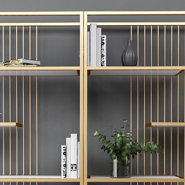 5-Shelf Modern Vertical Etagere Bookshelf Iron Frame Manufactured Wood Shelf Bookshelf Clearhalo 'Bookcases' 'furn' 'furn_bookcases' 'Furniture' 'furniture_bookcases' 'kitchen' 'kitchen_bookcases' 'Living Room Furniture' 'Office Furniture' 4789181