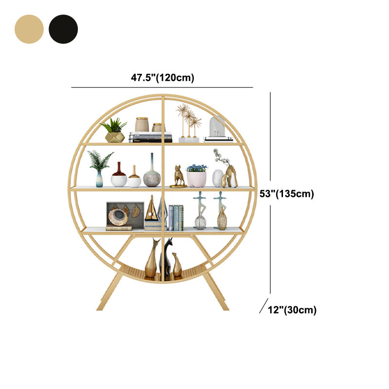 Contemporary Open Etagere Bookshelf Vertical Metal Frame Manufactured Wood Shelf Bookshelf Clearhalo 'Bookcases' 'furn' 'furn_bookcases' 'Furniture' 'furniture_bookcases' 'kitchen' 'kitchen_bookcases' 'Living Room Furniture' 'Office Furniture' 4789199