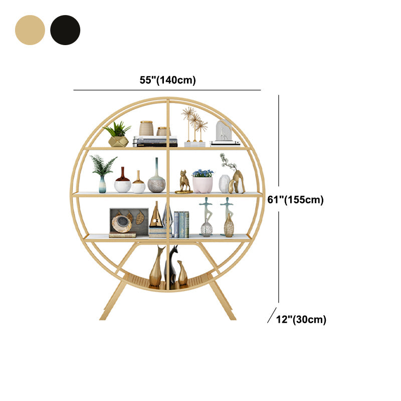 Contemporary Open Etagere Bookshelf Vertical Metal Frame Manufactured Wood Shelf Bookshelf Clearhalo 'Bookcases' 'furn' 'furn_bookcases' 'Furniture' 'furniture_bookcases' 'kitchen' 'kitchen_bookcases' 'Living Room Furniture' 'Office Furniture' 4789200